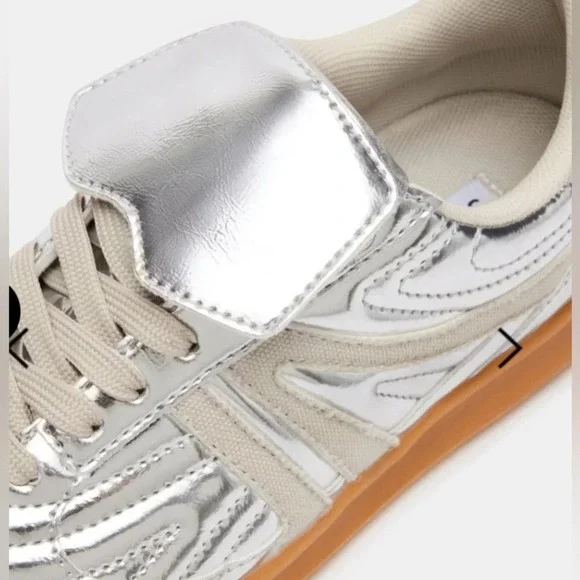 NWOB Steve Madden Silver Madrid Sneakers - Picture 6 of 14